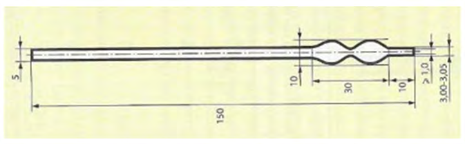 Figure 2: Official dropper dimensions Ferreira AO, et al. [7].