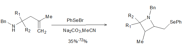 Figure 4: Regioselective synthesis of N-benzyl-2,4- disubstituted azetidines.