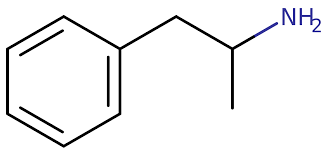 Figure 2: Chemical Structure of Amphetamine.