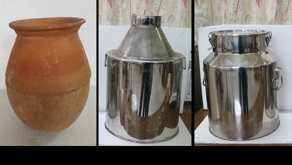 Figure 1: Different jar for date palm juice collection.