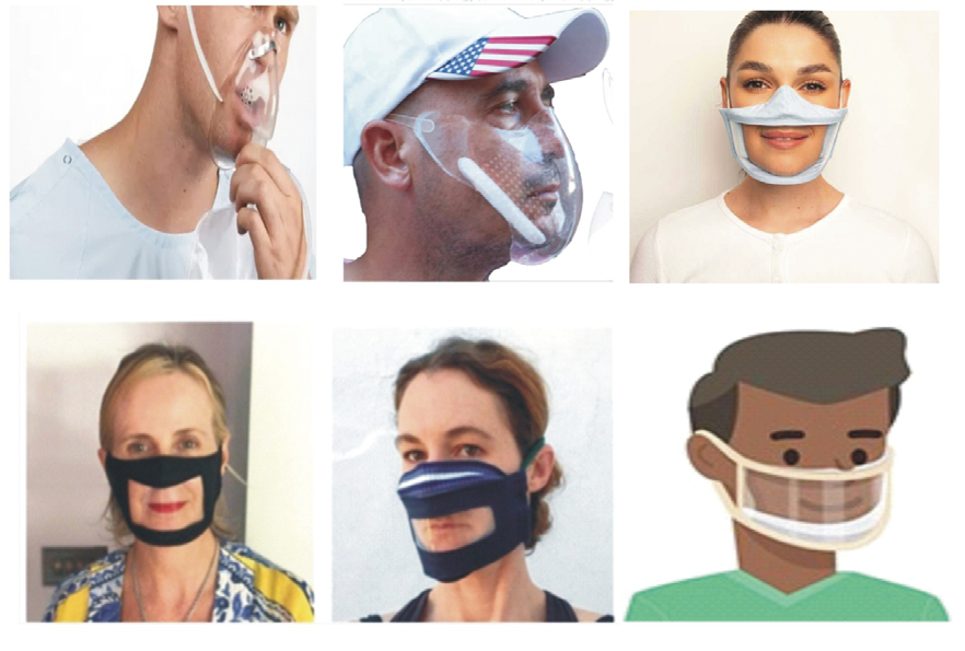 Figure 32: Samples of face barrier coverings for special situations.