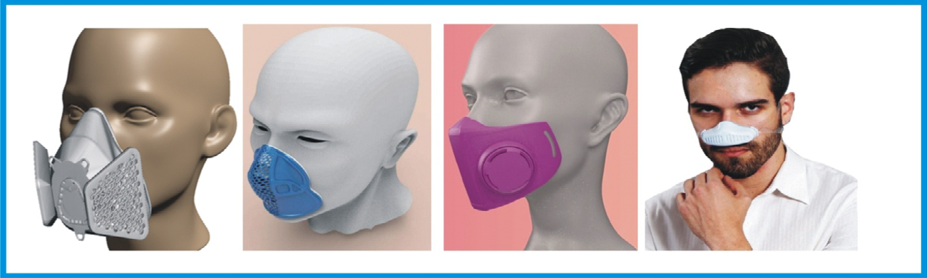Figure 34: New 3D-printing face masks and nasal illness defender mask [83-86].