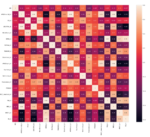 Figure 9: Correlation heat map Plot the feature information with correlation greater than 0.5.