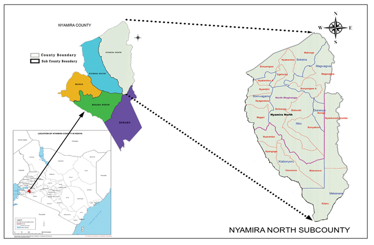 Figure 1: Map of the Study area.