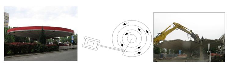 Figure 8: Demolition of Reinforced Concrete Construction.