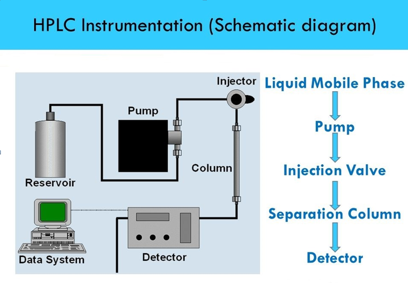 Figure 1: HPLC Instrumentation Schematic Diagram.