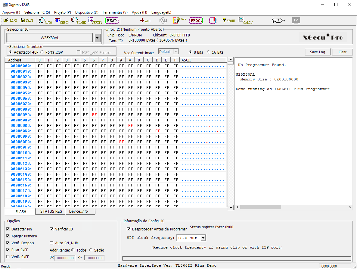 Figure 7: Software Used in Conjunction with the Xgecu Pro TL866.