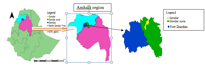 Figure 1: Map of the Study Area. Study Design and Sampling Technique