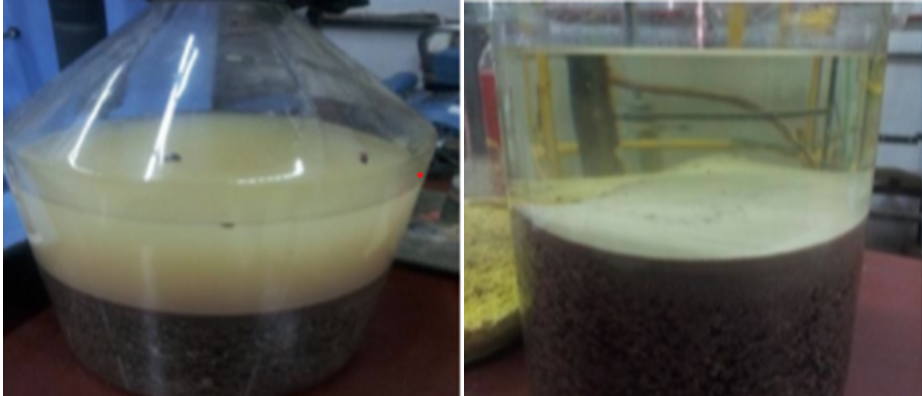 Figure 2: Solvent extraction of Baobab seeds oil with hexane and ethanol.