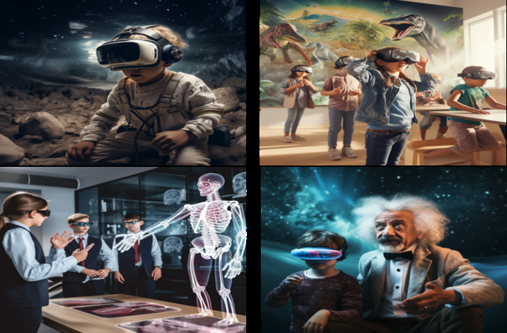 Figure 2: Possible teaching experiences (authors’ processing via text to image artificial intelligence algorithm).