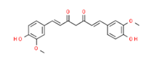 Figure 1: Chemical Structure of Curcumin (C21H20O6).