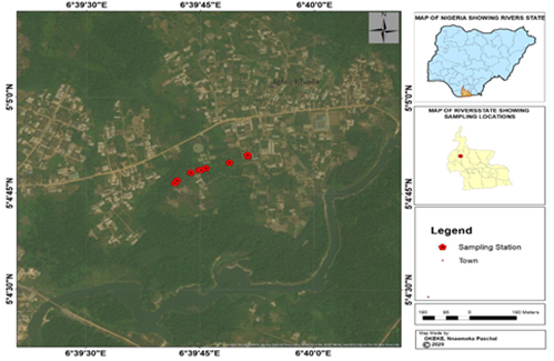 Figure 5: Igbu-Ehunda Study Sit Indicating Emene Oshi River Sampled Site.