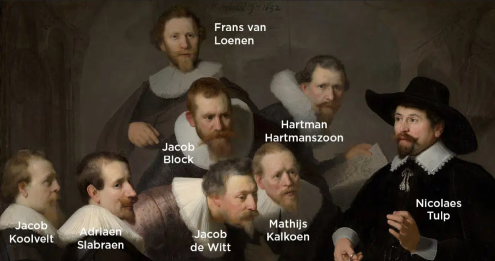 Figure 5: The (very special) anatomy lesson of Nicolaes Tulp, by Rembrandt Culturez-vous.