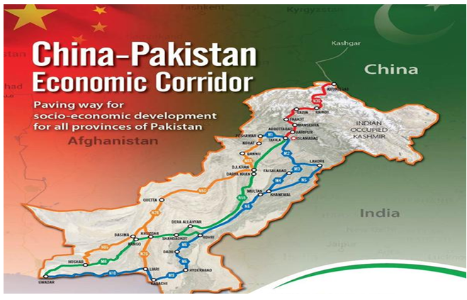 Figure 2: Map showing the selected six weather stations along the Western route of (CPEC) passing through Baluchistan.