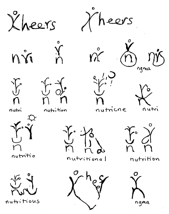 Figure 2: Represent the cheering heart or cheering people, tree or forest, or someone picking a fruit from a tree etc.