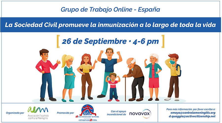 Figure 1: Save the date of the event realized in Spain on 26th of September 2023 by Asociacion Española contra la Meningitis with Active Citizenship Network’s support.