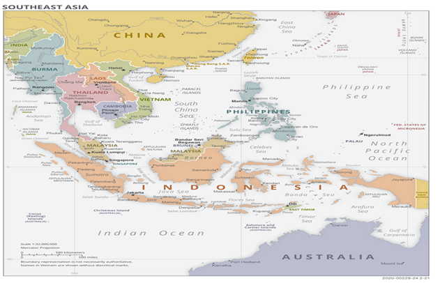 Figure 4: The Map of Southeast Asia. This image is licensed under Creative Commons Attribution.