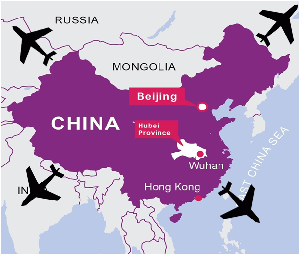Figure 2: Geographical spread of COVID-19.