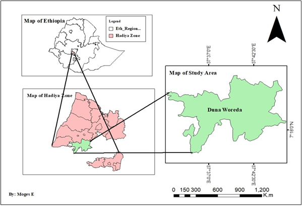 Figure 1: Map of Duna Woreda (Study Area).