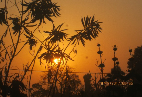 Figure 4: Atmospheric aerosol colouration as an indicator of the severity of the dry season.