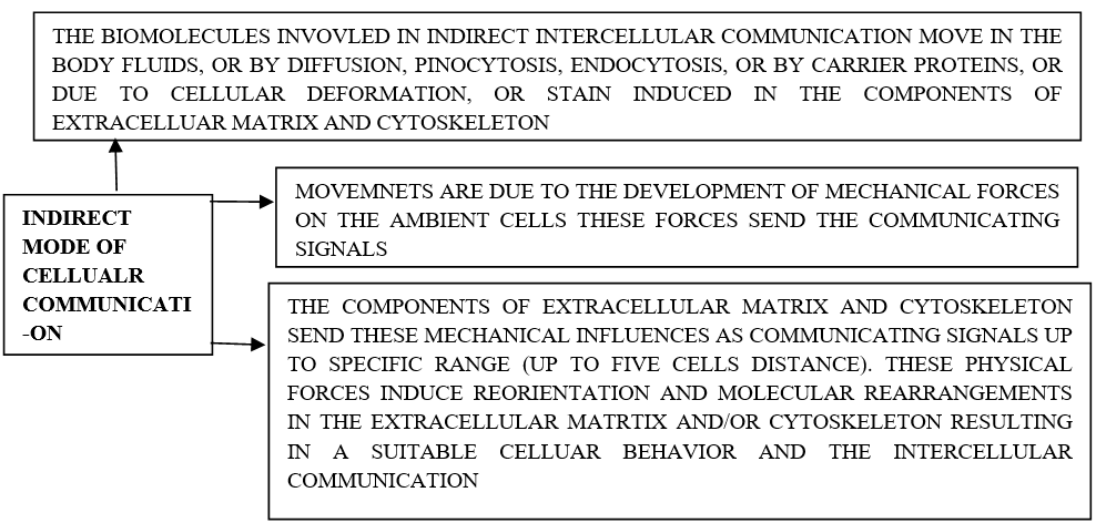 Figure 3: Representation of Basic Concept of Molecular or Indirect Mode of Movement of Biomolecules Involved Inter Cellular Communication.