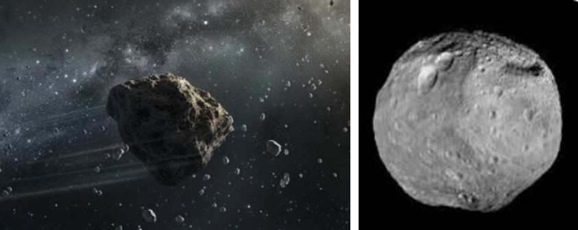 Figure 1: A Comparison between a Dark Comet (a) and an Asteroid (b).