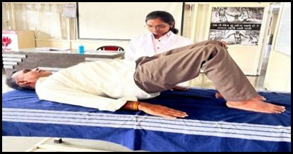 Figure 1: Participant performing Bridging.