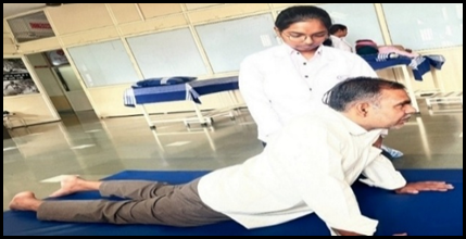 Figure 3: Participant performing Bhujangasana.