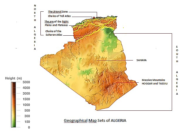 Figure 1: The geographical map sets of Algeria.