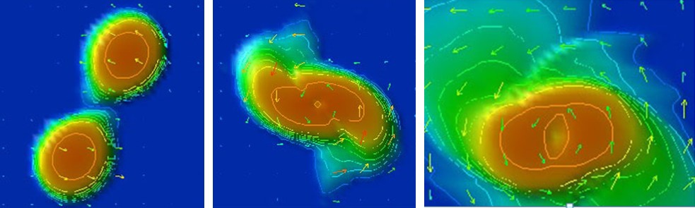 Figure 10: Represents the scenario — when the mass of a merging pair of neutron stars is below a threshold, a “double-size” neutron star will form before collapsing into a black hole. (adopted from Shibata et al ref [18]).