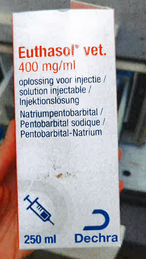 Figure 1: Euthasol® Found in the Car of the deceased.