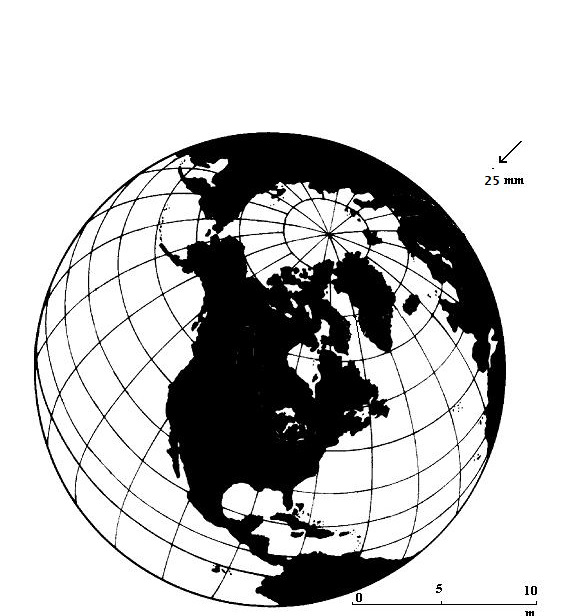 Figure 4: A 10-km-wide asteroid (up on the right) compared to Earth,