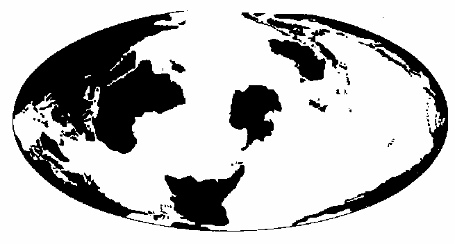 Figure 6: Geographic representation of Earth with the poles shifted of 20 degrees.