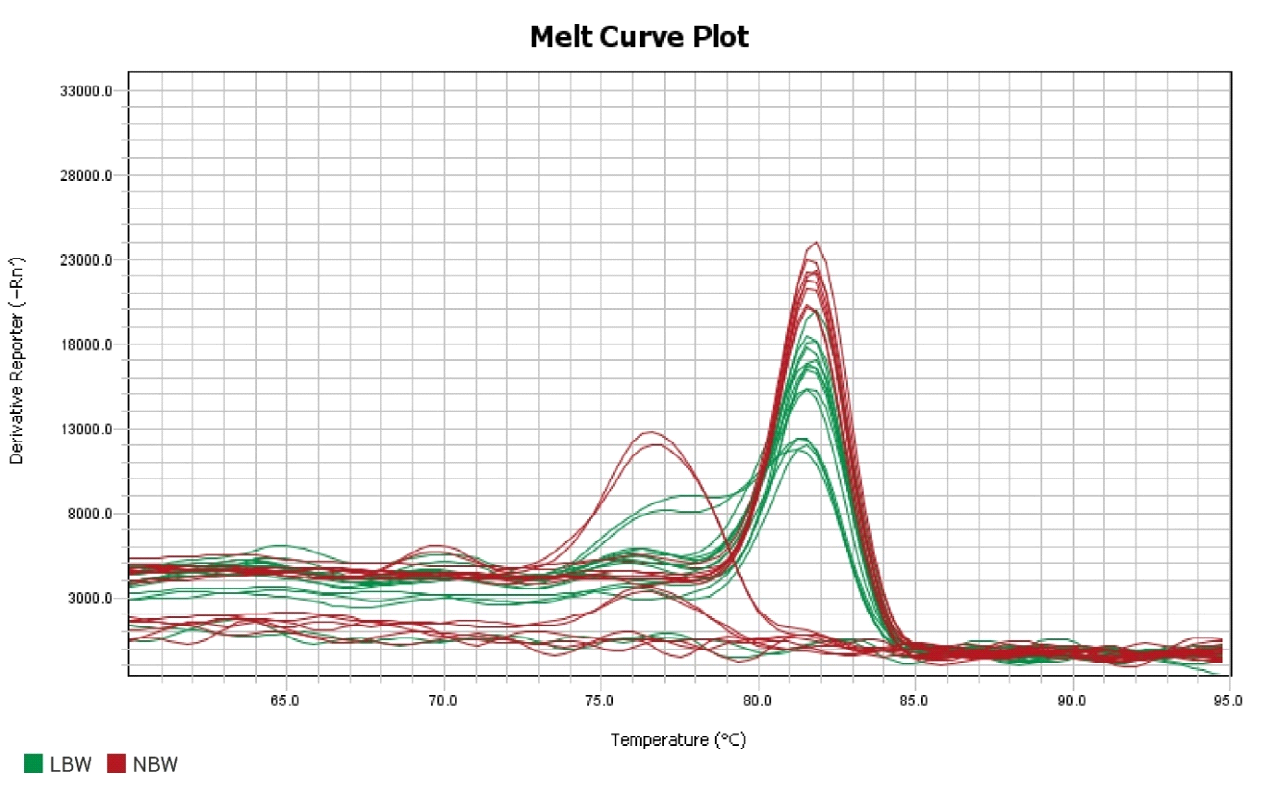 Figure 22: The Amplification Plot Displays the Expression Levels of the EGR2 Gene and BETA ACTIN.