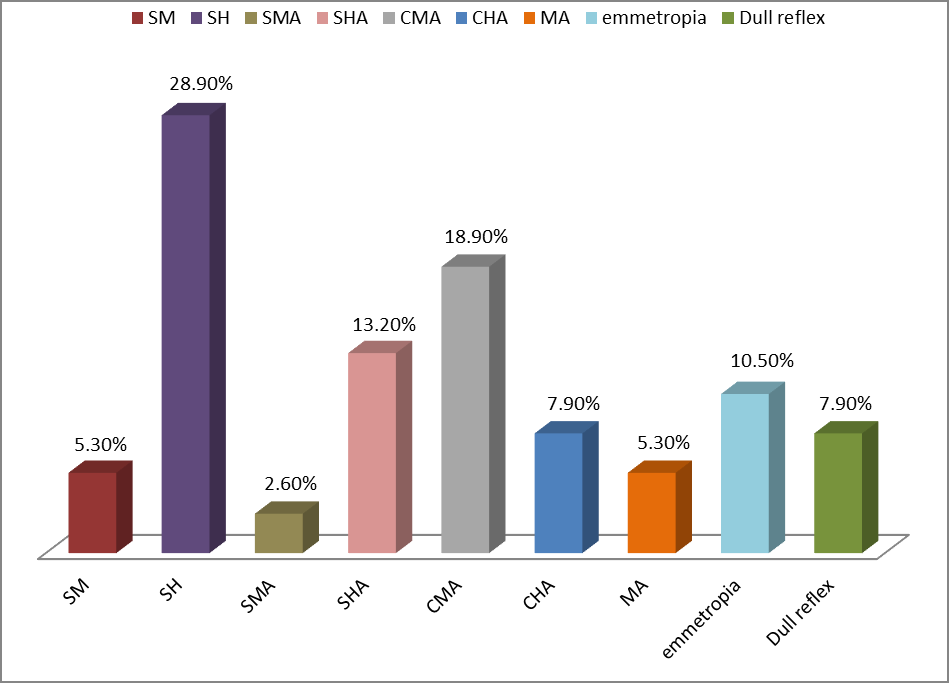 Figure 2: Percentage of refractive error in the study.
