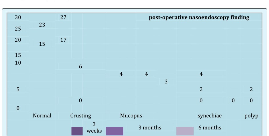 Figure 3: Post-operative naso-endoscopic findings.