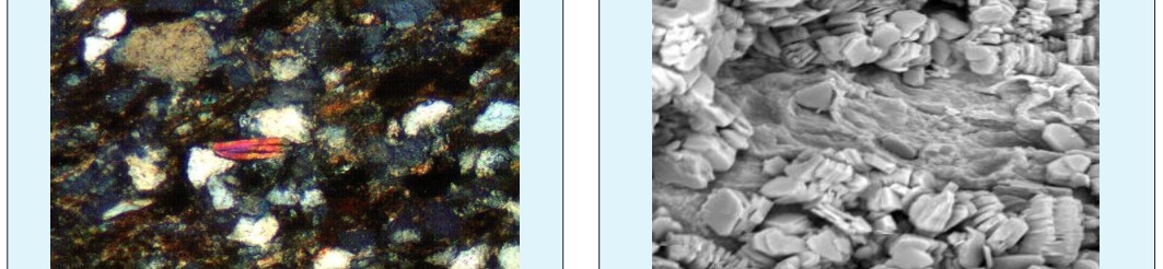Figure 14: SEM images of sandstone recovered from NH(B)(depth=3836-3839m)showing microfractures.