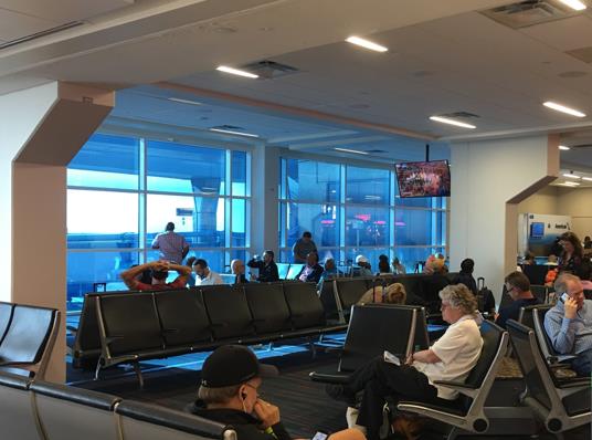 Figure 5: Boarding gate with electrochromic glass (EC).