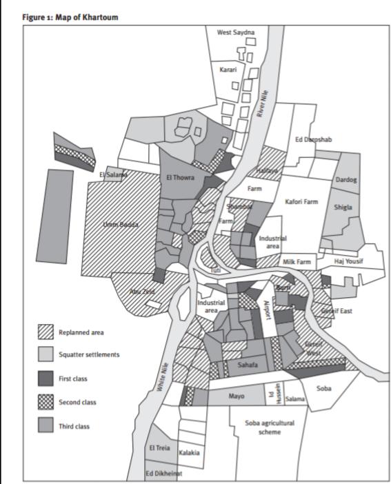 Figure 1: The Map of Khartoum State.