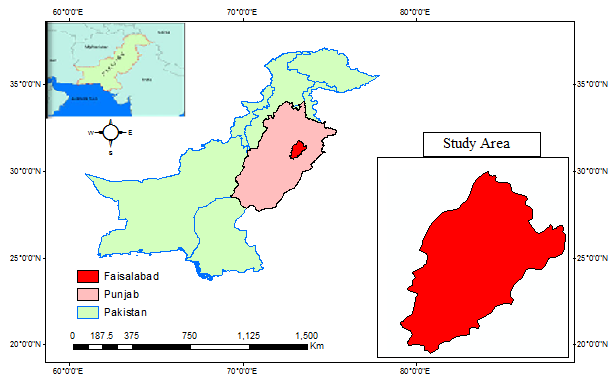 Figure 1: Shows the map of study area.
