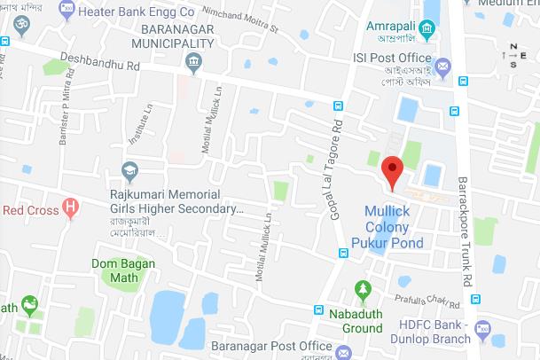 Figure 1: Location of Violinpara in Baranagar Municiapality.