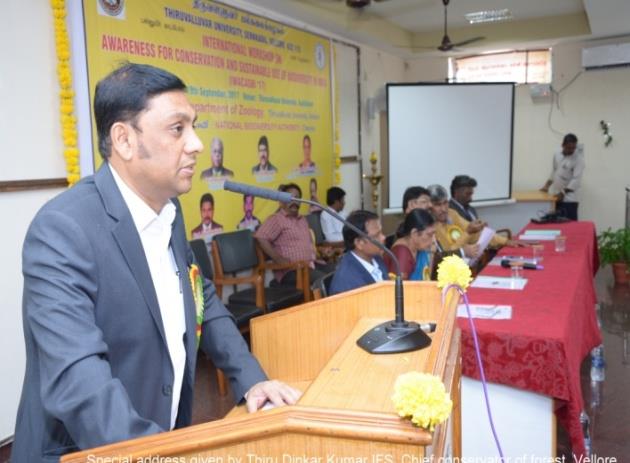 Figure 13: Chief guest address by Prof. Dr. (Mrs) B. Meenakumari, D. Sc, NBA, Chairperson explaining theme and concept of NBA functioning.