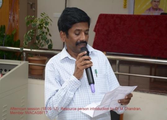 Figure 17: Speech by thiru R. Kalaivanan from Ranitech.