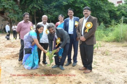 Figure 21: Tree plantation by Prof. Dr. (Mrs.) B. Meenakumari, D. Sc.