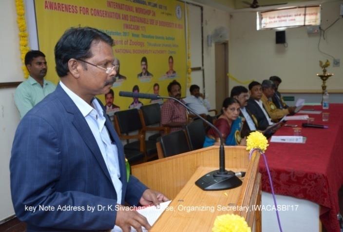 Figure 8: Welcome address given by Dr. B. Senthil Kumar convener of iwacasbi’17.