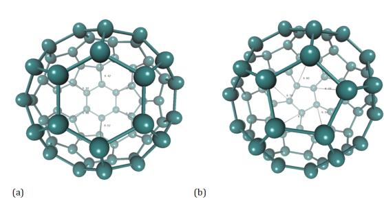 Figure 3: End to End Distance between among (A) Six and (B) Five Member Carbon Ring.