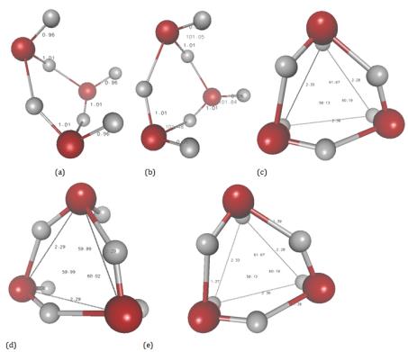 Figure 5: Different Orientations of Water Molecules in the Endohedral Fullerene.