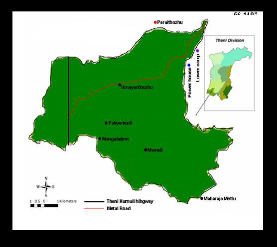 Figure 1: Encounter Rate of Indian Peafowl in different Habitats in the Meghamalai forest area during 2017-2018 (ER=n/km walk)