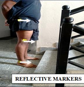 Figure 2: Reflective markers using yellow tape.