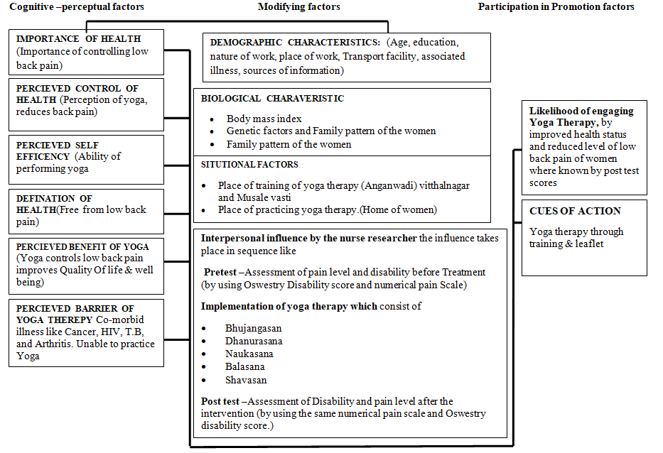 Figure 1: Modified Theoretical Framework Based on Nola J Pender’s Health promotion Model.